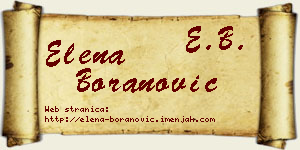 Elena Boranović vizit kartica